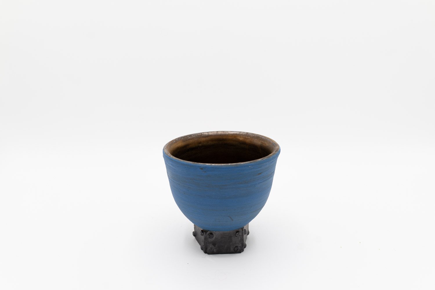 Bronze-Lined Blue Chalice
