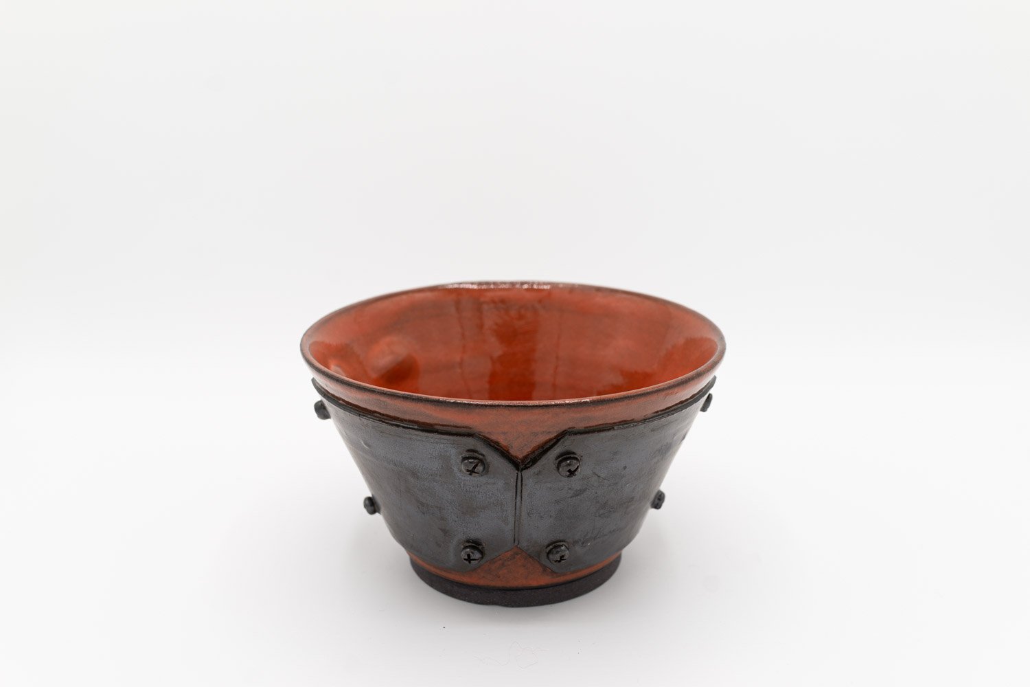 Riveted Red Bowl